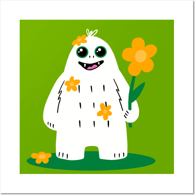 Seasonal Yeti - Spring Wall Art by tigerbright